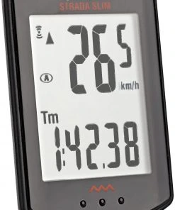 Remise 🎁 CatEye Strada CC-RD310W Slim Compteur de vélo, noir 🤩