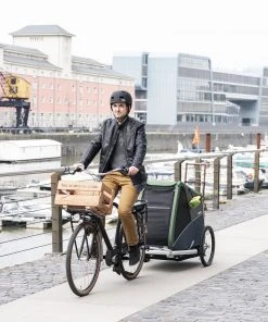 Nouveau ❤️ Croozer 🧨 Dog Bruuno Remorque pour chien, noir/olive 😍 -Accessoires Vélo Soldes croozer dog xxl hundeanhaenger kieferngruen 5