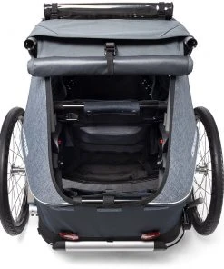 Top 10 ⭐ Croozer Kid Vaaya 1 Remorque enfant, gris/bleu ✔️ -Accessoires Vélo Soldes croozer kid vaaya 1 child trailer graphite blue 6