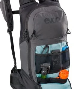 Remise 😍 EVOC FR Lite Race Sac à dos protecteur 10l, gris/noir ❤️ -Accessoires Vélo Soldes evoc fr lite race protector backpack 10l carbon grey black 3