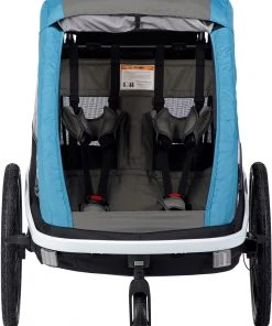 Sortie 🥰 Hamax Avenida Remorque vélo Avec Tige de bicyclette et roue de poussette, noir/Bleu pétrole ✨ -Accessoires Vélo Soldes hamax avenida bike trailer petrol blue 5 1