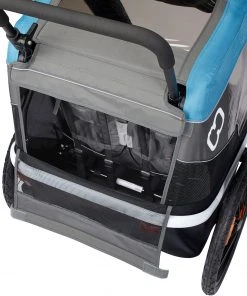 Sortie 😍 Hamax Avenida Remorque vélo Avec Tige de bicyclette et roue de poussette, noir/vert 👍 -Accessoires Vélo Soldes hamax avenida bike trailer petrol blue 6