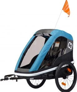 Offres 💯 Hamax Avenida One Remorque vélo Avec Tige de bicyclette et roue de poussette, noir/vert ❤️