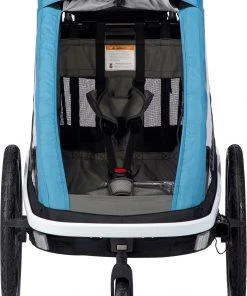 Offres 💯 Hamax Avenida One Remorque vélo Avec Tige de bicyclette et roue de poussette, noir/vert ❤️ -Accessoires Vélo Soldes hamax avenida one bike trailer petrol blue 5 1