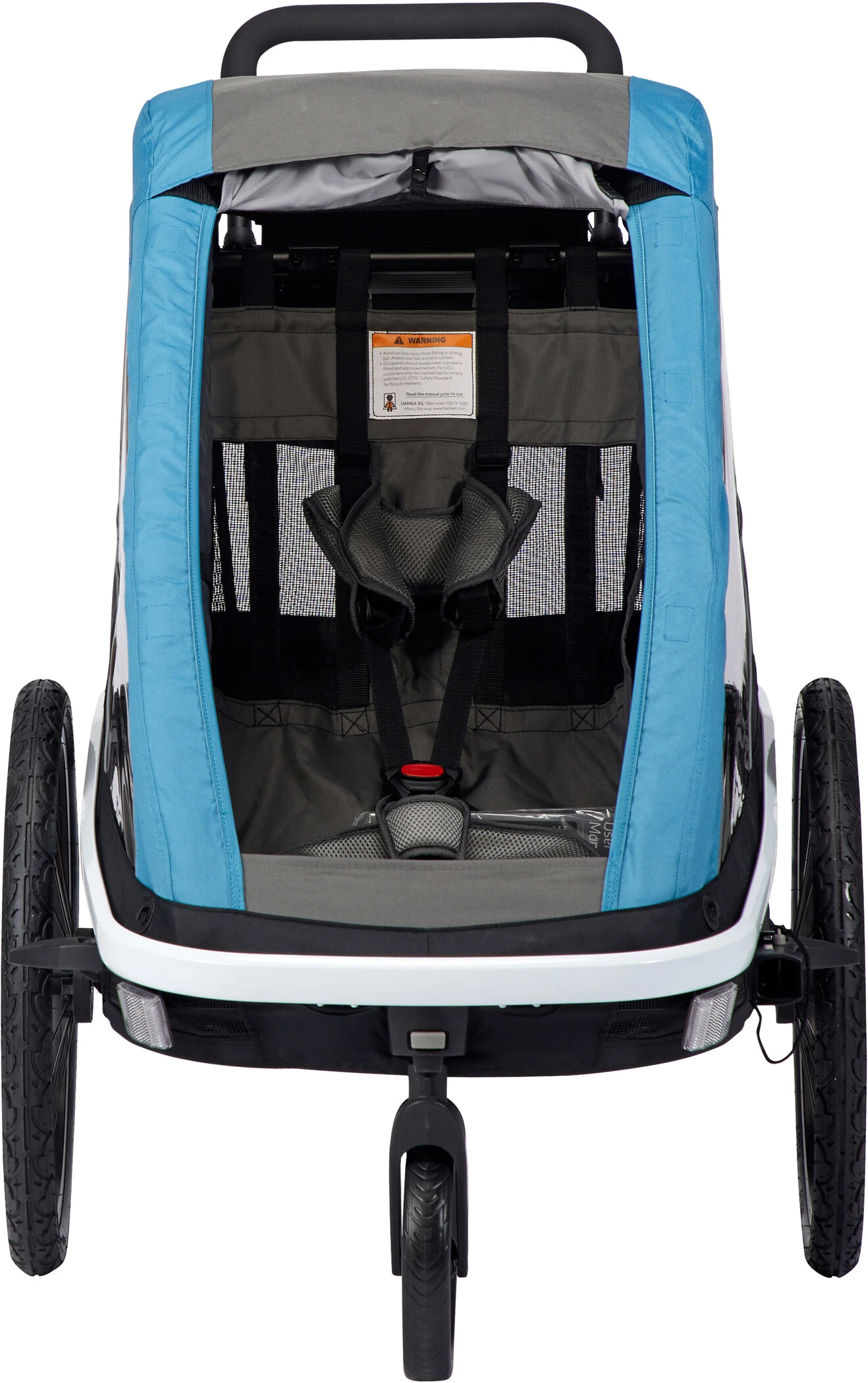 Grosses soldes ✔️ Hamax Avenida One Remorque vélo Avec Tige de bicyclette et roue de poussette, noir/Bleu pétrole ✨ 5 Grosses soldes ✔️ Hamax Avenida One Remorque vélo Avec Tige de bicyclette et roue de poussette, noir/Bleu pétrole ✨ – Image 5