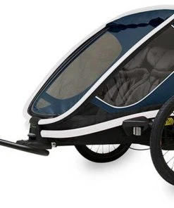 Remise 🤩 Hamax Outback Bike Trailer incl. Bicycle Arm/Stroller Wheel, bleu ⌛
