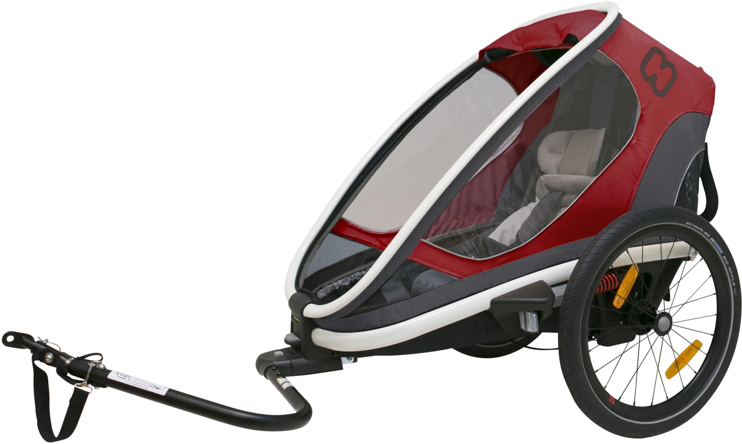 Promo ⌛ Hamax Outback One Remorque vélo Avec Tige de bicyclette et roue de poussette, gris/rouge 💯 2 Promo ⌛ Hamax Outback One Remorque vélo Avec Tige de bicyclette et roue de poussette, gris/rouge 💯 – Image 2