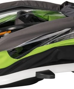 Offres 😍 Hamax Traveller Remorque Vélo bras de bicyclette et roue de poussette inclus, vert 🥰 -Accessoires Vélo Soldes hamax traveller bike trailer incl bicycle arm stroller wheel green grey 3 1