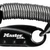 Nouveau ⭐ Masterlock 1551 Antivol à câble 900x60mm, noir ⌛