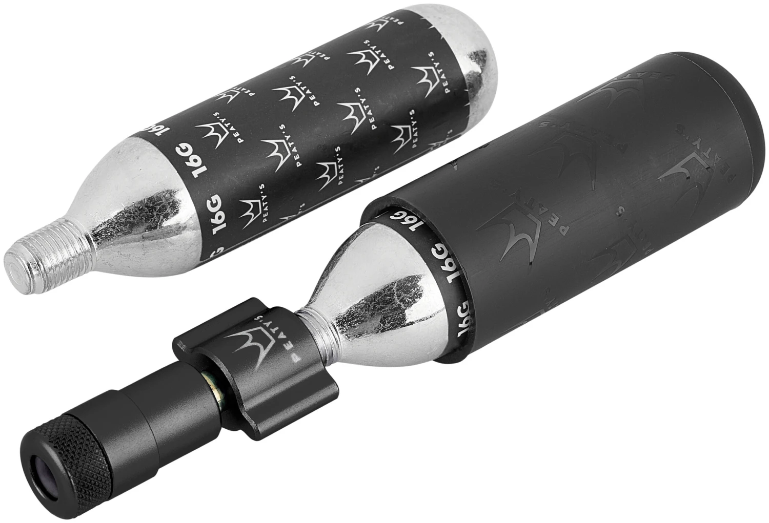 Promo 👏 Peaty's Holeshot Road/Gravel Kit de gonflage de pneus au CO2 16g, noir/gris 🌟 1 Promo 👏 Peaty's Holeshot Road/Gravel Kit de gonflage de pneus au CO2 16g, noir/gris 🌟