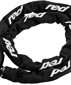 Meilleure affaire ❤️ Red Cycling Products High Secure Chain Antivol 6mm x 1000mm, rouge ⭐