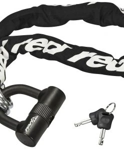 Nouveau 🥰 Red Cycling Products High Secure Chain Plus Antivol, rouge 🔥