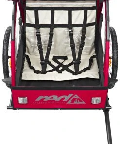 Vente flash ✔️ Red Cycling Products PRO Kids BikeTrailer Remorque enfant, rouge/gris ✨ -Accessoires Vélo Soldes red cycling products pro kids biketrailer kinderanhaenger rot grau 3