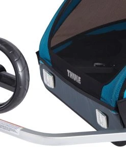 Grosses soldes 💯 Thule Coaster XT Remorque de vélo, olive ⌛ -Accessoires Vélo Soldes thule coaster xt fahrradanhaenger blue 6 1