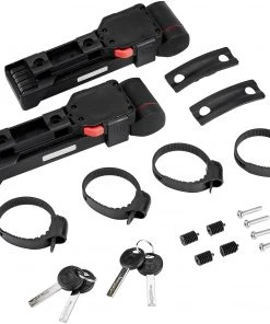 Promo 🥰 Trelock FS 480 COPS Set double antivol pliable Avec Supports ZF 480 X-PRESS, noir 😍 -Accessoires Vélo Soldes trelock fs 480 cops folding lock twin set incl zf 480 x press brackets black 4
